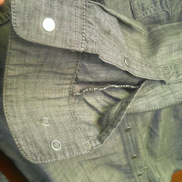 COLUMBIA Long Sleeve Tailored Snap 100% Cotton Shirt XS - Picture 7 of 10